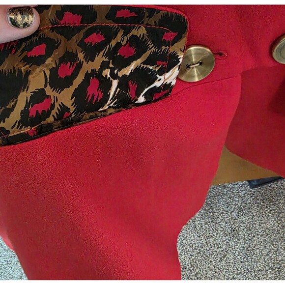 NWT Ellen Tracy Size 18 Double-Breasted Pea Coat Blazer Wool Gold Leopard - Picture 4 of 14